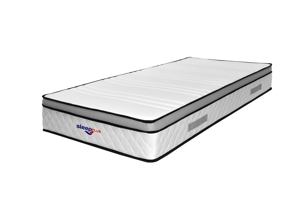 Matelas Marie A Ressorts + 3,5 Cm Memoire De Forme 75 Kg/M3 + Alese 80x200 Hauteur +/- 25,5 Cm - Accueil Ferme - Soutien Ferme + Oreiller Visco - 7 Zones De Confort - Hypoallergenique