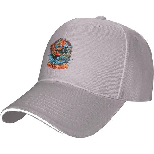 Casquette De Baseball Pour Hommes Et Femmes, Remplie De Fumée, Zombies D'halloween Avec Têtes De Citrouille, Chapeau Décontracté En Langue De Canard, À La Mode
