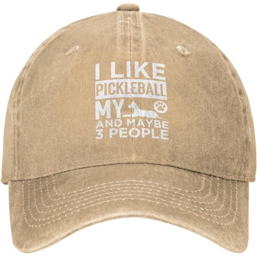 Chapeau D'amant De Pickleball, J'aime Pickleball Mon Chien Et Peut-Être 3 Personnes, Casquette De Baseball Pour Femmes, Casquette Tendance