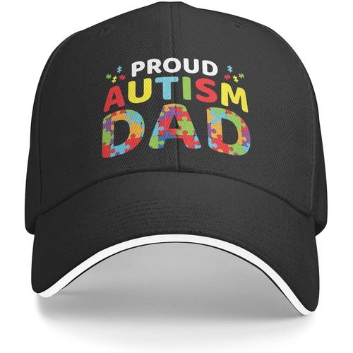 Chapeau De Sensibilisation À L'autisme, Chapeau Fier De Papa Autisme, Chapeau De Papa Pour Femmes Avec Casquette Design