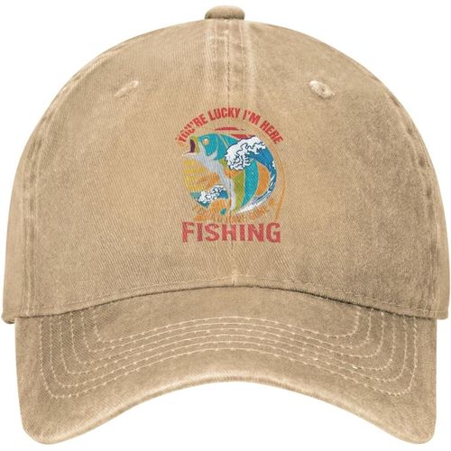 Casquette De Chapeau Pour Les Amoureux De La Pêche, Vous Avez De La Chance, Je Suis Ici, J'aurais Pu Aller À La Pêche, Chapeau De Baseball Pour Femmes Avec Chapeau Design