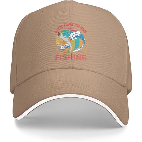 Chapeau D'amoureux De La Pêche, Vous Avez De La Chance, Je Suis Là, J'aurais Pu Aller À La Pêche, Casquette De Baseball Pour Hommes, Casquette Mignonne