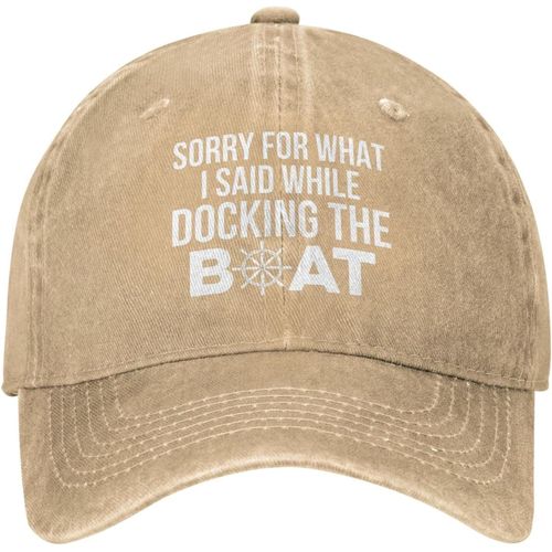 Chapeau Désolé Pour Ce Que J'ai Dit Lors De L'amarrage Du Bateau, Chapeau Pour Hommes, Chapeau De Papa, Casquette Réglable