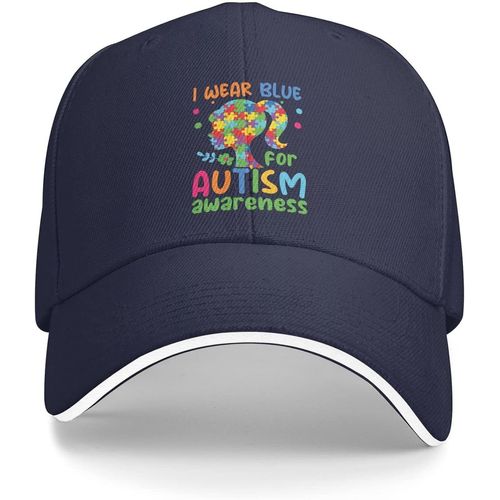 Casquette De Sensibilisation À L'autisme, Je Porte Du Bleu Pour La Sensibilisation À L'autisme, Casquette De Baseball Pour Femmes, Chapeau À La Mode