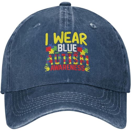 Chapeau De Sensibilisation À L'autisme, Chapeau Je Porte Du Bleu Pour La Sensibilisation À L'autisme, Chapeau De Baseball Pour Hommes, Casquettes Vintage