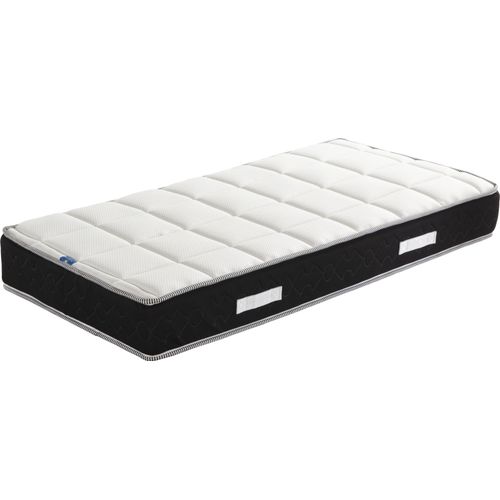 Lot De 2 Matelas Sandrine A Ressorts + Memoire De Forme 75 Kg/M3 + 2 Aleses 80x190 Hauteur +/- 25 Cm - Accueil Moelleux - Soutien Ferme - 7 Zones De Confort - Hypoallergenique