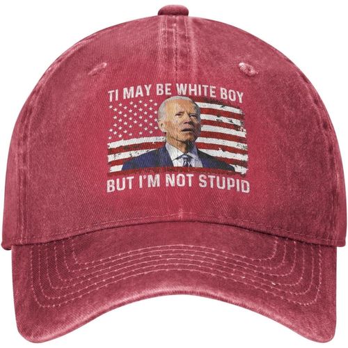 Chapeau Biden Drôle, Je Peux Être Un Garçon Blanc Mais Je Ne Suis Pas Stupide, Chapeau De Baseball Pour Femmes, Casquette Réglable