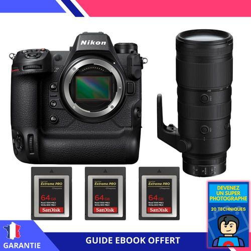 Nikon Z9 + Z 70-200mm f/2.8 VR S + 3 SanDisk 64GB Extreme PRO CFexpress Type B + Ebook 'Devenez Un Super Photographe' - Hybride Nikon