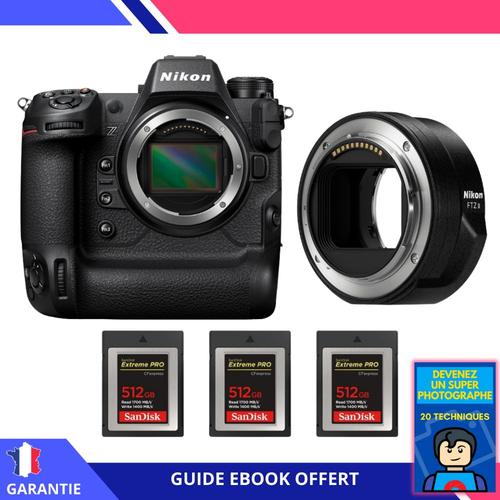 Nikon Z9 + FTZ II + 2 SanDisk 512GB Extreme PRO CFexpress Type B + Ebook 'Devenez Un Super Photographe' - Hybride Nikon