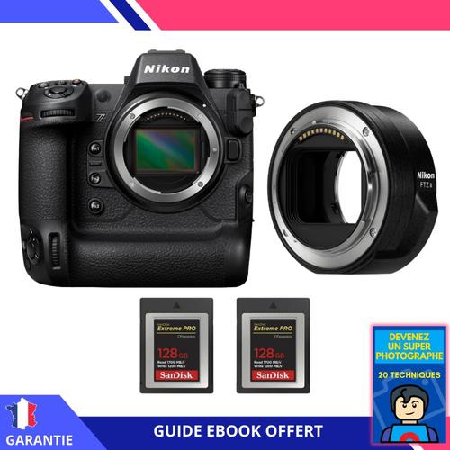 Nikon Z9 + FTZ II + 2 SanDisk 128GB Extreme PRO CFexpress Type B + Ebook 'Devenez Un Super Photographe' - Hybride Nikon