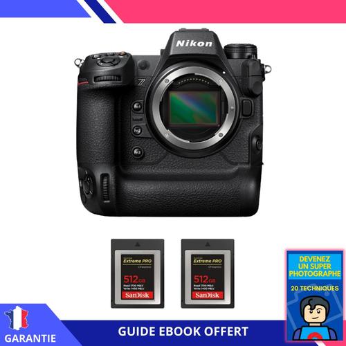 Nikon Z9 Nu + 2 SanDisk 512GB Extreme PRO CFexpress Type B + Ebook 'Devenez Un Super Photographe' - Hybride Nikon