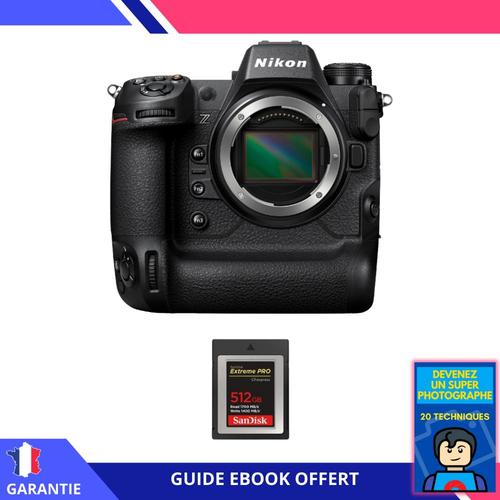 Nikon Z9 Nu + 1 SanDisk 512GB Extreme PRO CFexpress Type B + Ebook 'Devenez Un Super Photographe' - Hybride Nikon