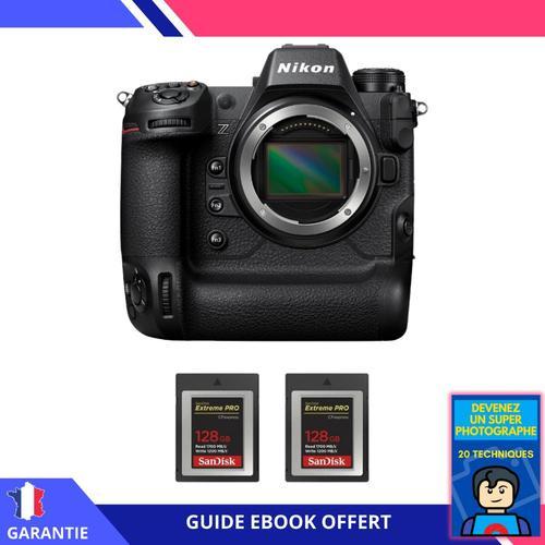 Nikon Z9 Nu + 2 SanDisk 128GB Extreme PRO CFexpress Type B + Ebook 'Devenez Un Super Photographe' - Hybride Nikon