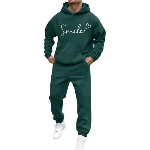 Survêtement Pour Homme Ensemble Jogging Imprimée Sweats À Capuche Et Sport Pantalons 2 Pièces Automne Hiver Couleur Unie Gym Jogging Sportswear Tenue De Couple
