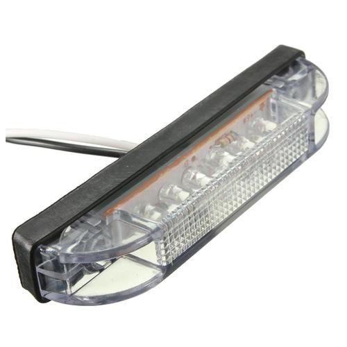 6 Led Clearance Side Marker Light Indicator Lamp Strip 12v, White