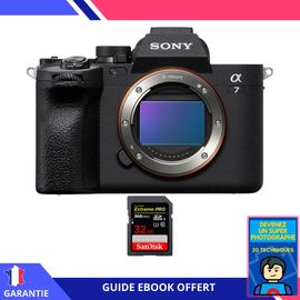 Sony A7 IV Nu + 1 SanDisk 32GB Extreme PRO UHS-II SDXC 300 MB/s + Ebook 'Devenez Un Super Photographe' - Hybride Sony