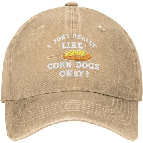 Chapeau D'amant De Hot Dogs, Chapeau I Just Reallys Like Corn Dogs Okay, Casquette De Baseball Pour Femmes, Casquette Graphique