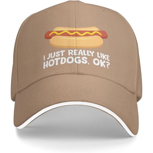 Chapeau D'amant De Hot Dogs, Chapeau I Just Really Like Hot Dogs Ok Pour Femmes, Chapeau De Baseball Avec Casquette Design