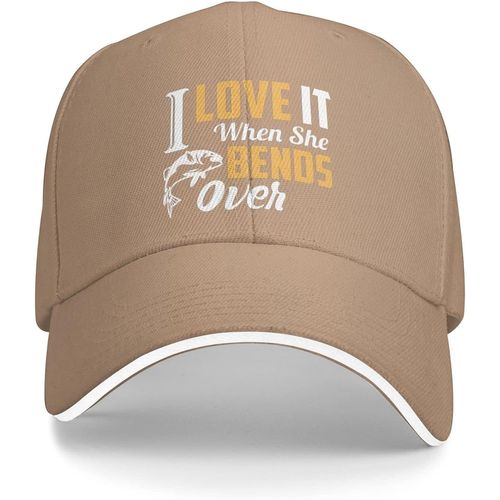 Chapeau De Pêche Chapeau Je L'aime Quand Elle Se Penche Sur La Casquette Pour Les Femmes Casquette De Baseball Casquette Vintage