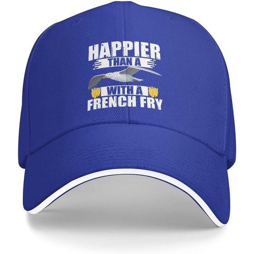 Casquette Plus Heureuse Qu'une Mouette Avec Un Chapeau De Frite Pour Femmes, Chapeaux De Papa, Casquettes Tendance