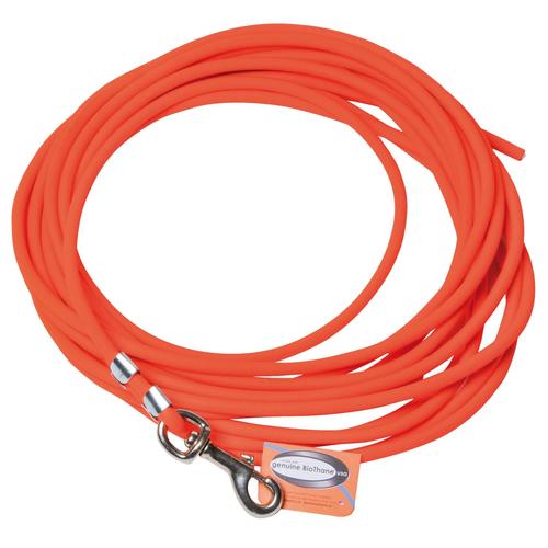 Januel - Laisse Longe De Recherche Chien Sangle Biothane Tubulaire - Longueur 10m X Diam Tre 8mm - Orange