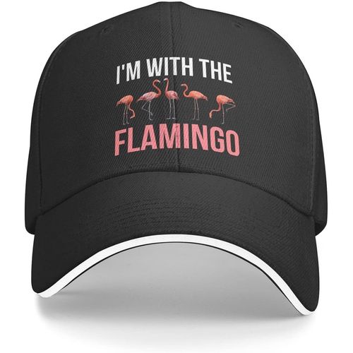 Casquette De Chapeau De Flamant Rose Drôle, Je Suis Avec Le Chapeau De Flamant Rose Pour Femmes, Casquette De Baseball Vintage