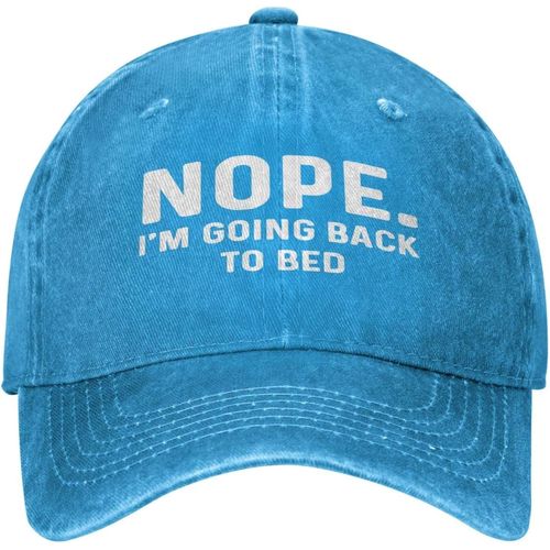 Je Retourne Au Lit, Chapeau Pour Femmes, Casquette Graphique