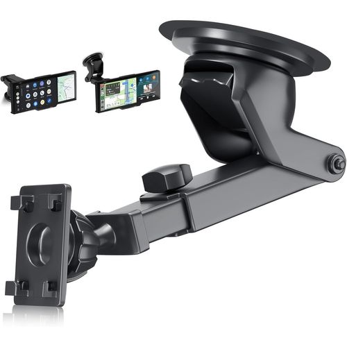 360° Rotation Support À Ventouse Pour Portable Carplay Autoradio, Support Vertical Voiture, Support Pour Écran Carplay Sans Fil, Support Tableau De Bord Ventouse Pour Portable Gps Pour Radio