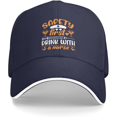 Sécurité Premier Verre Avec Un Chapeau D'infirmière Femmes Papa Chapeaux Chapeau Cool