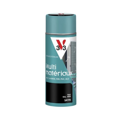 Peinture multi-matériaux DP Satin Noir Aérosol 400ml