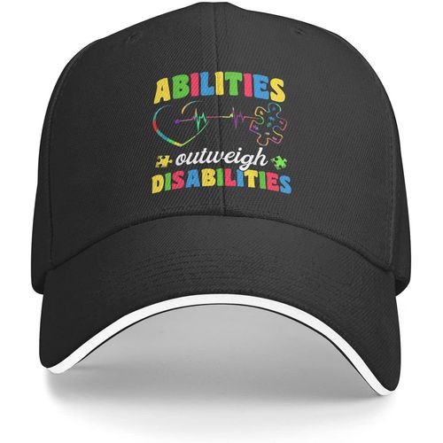Chapeau De Sensibilisation À L'autisme, Les Capacités L'emportent Sur Les Handicaps, Casquette De Baseball Pour Femmes, Casquette Vintage