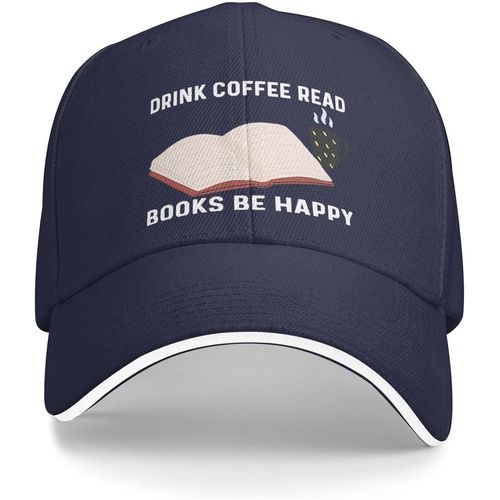 Chapeau Cadeau Rat De Bibliothèque, Boisson Café, Lecture De Livres, Soyez Heureux, Chapeau De Papa Pour Femmes, Chapeau À La Mode