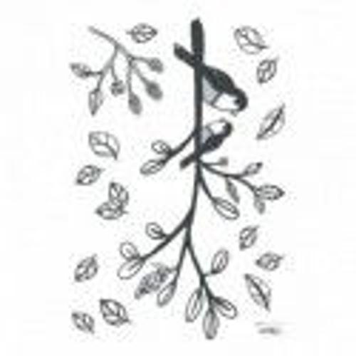 Oiseau Sur Une Branche Autocollant Mural A3 | Enchanté | Lilipinso