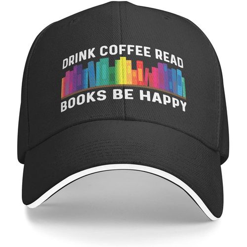 Chapeau D'amoureux De Livres, Boisson, Café, Lecture De Livres, Soyez Heureux, Chapeau De Papa Pour Femmes Avec Casquette Design