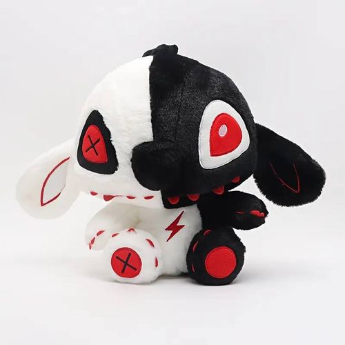 Jouet en Peluche Disney Stitch 35,05 cm – Version Noir & Blanc avec Accents Rouges – Idée Cadeau Fan ou Déco