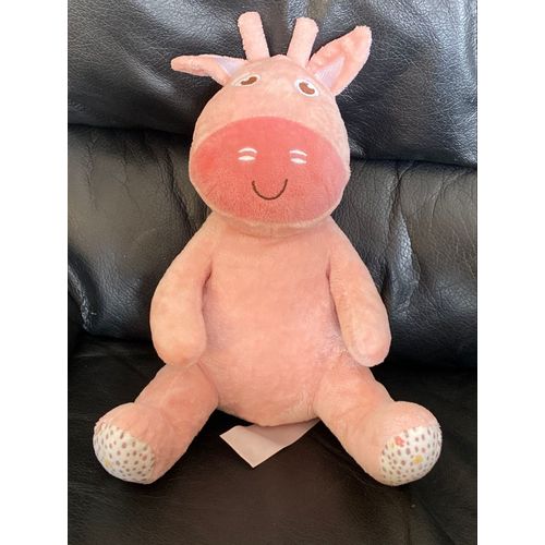 Doudou peluche rose Tom et kiddy bisous d ange 26cm