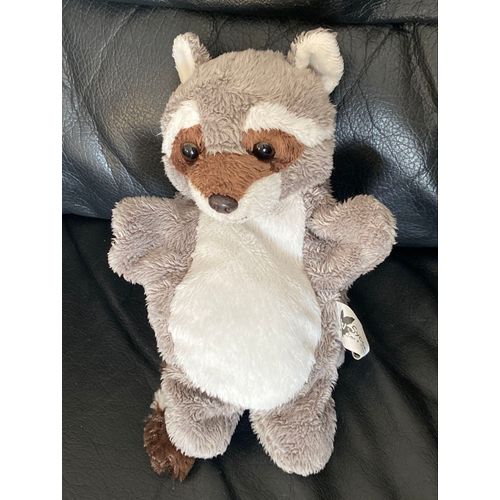 DOUDOU MARIONNETTE RATON LAVEUR AU SYCOMORE GRIS 25 CM