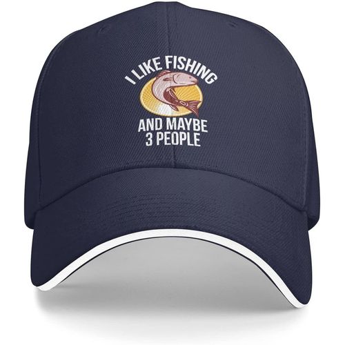 Chapeau De Pêche Drôle, J'aime La Pêche Et Peut-Être 3 Personnes, Chapeau Pour Femmes, Chapeau De Papa Avec Chapeaux Design