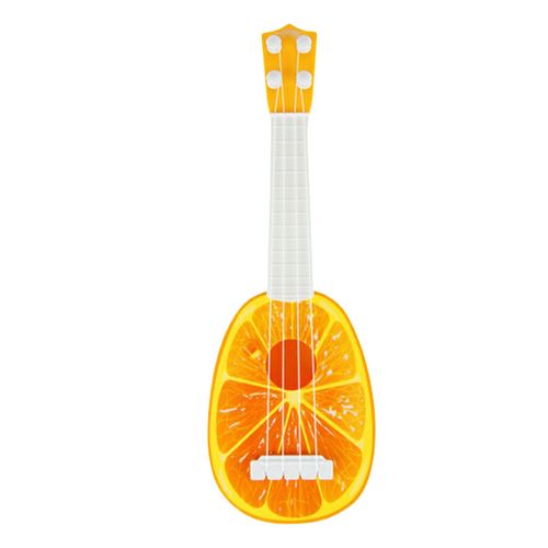 Ukulele pour enfants, jouet a 4 cordes, excellent son, guitare simulee, instrument de musique pour debutants, orange