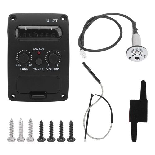Micro Pour Ukulele Hawaii Avec Fonction Accordeur, Accessoires Pour Instruments De Musique, U1.7t, Noir