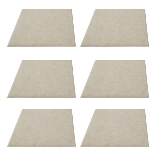 Lot de 6 panneaux d'absorption acoustique epais pour reduire la reverberation (marron)