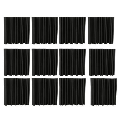 Lot de 12 panneaux acoustiques en mousse insonorisante pour studio et maison, 30 x 30 x 5 cm