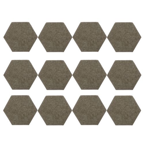 Lot de 12 panneaux d'absorption acoustique hexagonaux en mousse insonorisante pour la maison, vert fruit