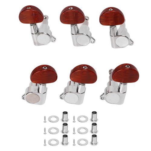 Kit De 6 Chevilles D'accordage Pour Cordes De Guitare, 3 Gauches Et 3 Droites, Cles D'accordage Scellees