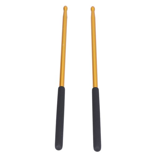 Baguette De Batterie En Aluminium Avec Manche Antiderapant Pour Batteurs (Jaune)