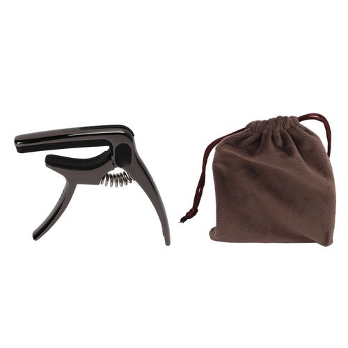 Capodastre De Guitare En Metal, Outil De Reglage De Tonalite Avec Support De Mediator, Accessoires Pour Instruments A Cordes, Plaque Noir