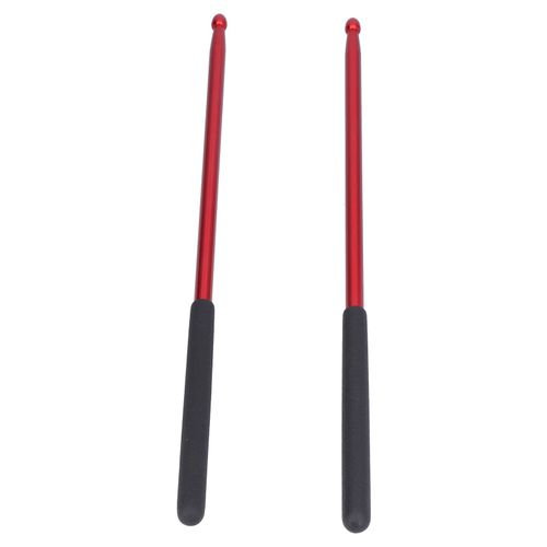 Baguette De Batterie En Aluminium Avec Manche Antiderapant Pour Batteurs (Rouge)