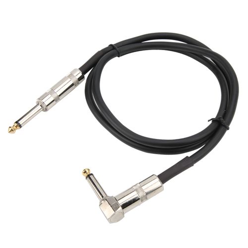 Cable De Guitare Coude Vers Droit 6,35 Mm, Cordon D'ampli Audio Pour Jeu De Scene Professionnel 3,3 Pi