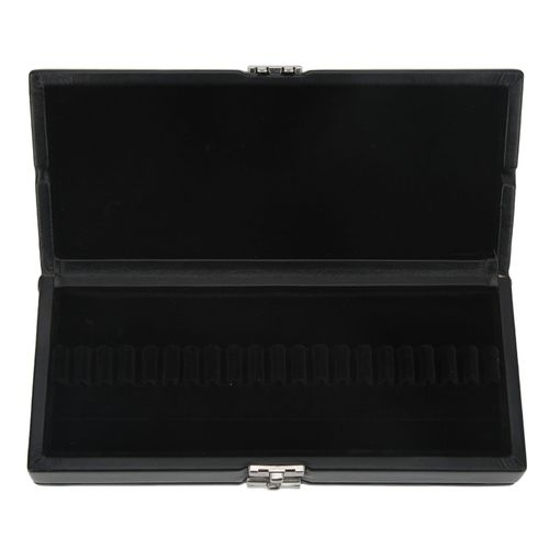 Etui A Anches Grande Capacite, 2 Couches, En Cuir Pu Noir, Anti-Perte, Stable, Interieur Souple, Boite De Rangement Pour Anches