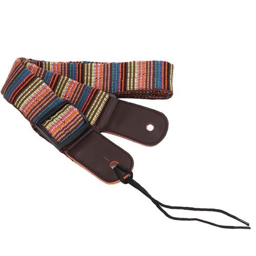 Sangle De Guitare En Nylon Resistant A L'usure, Anti-Pliage, Sangle D'epaule Coloree Pour Instrument A Cordes